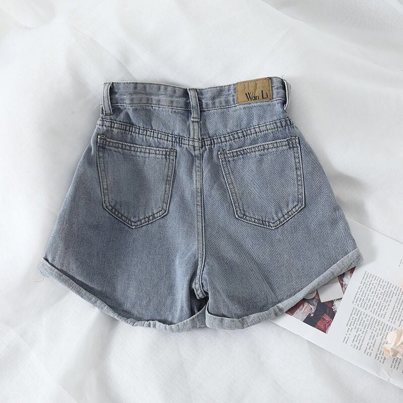 Classic High-Rise Denim Shorts