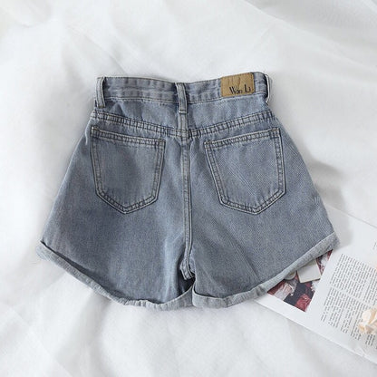 Classic High-Rise Denim Shorts