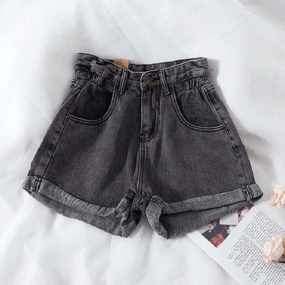 Classic High-Rise Denim Shorts