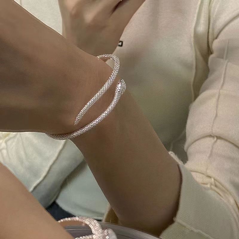 Women's Silver Snake Bracelet