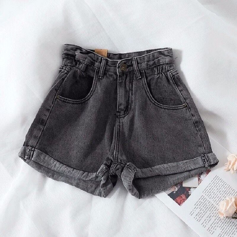Classic High-Rise Denim Shorts